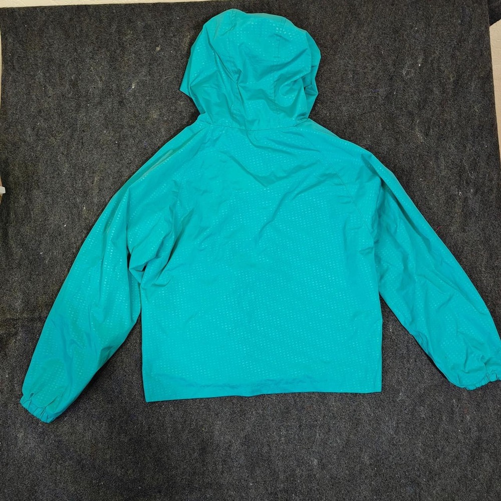 Pink Platinum Womens Teal Blue Windbreaker Jacket Pink Accents Size 10/12 - Picture 3 of 7